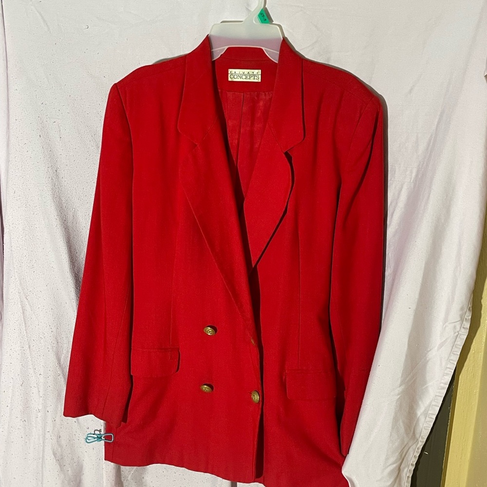 Coldwater Creek Vibrant Red Blazer